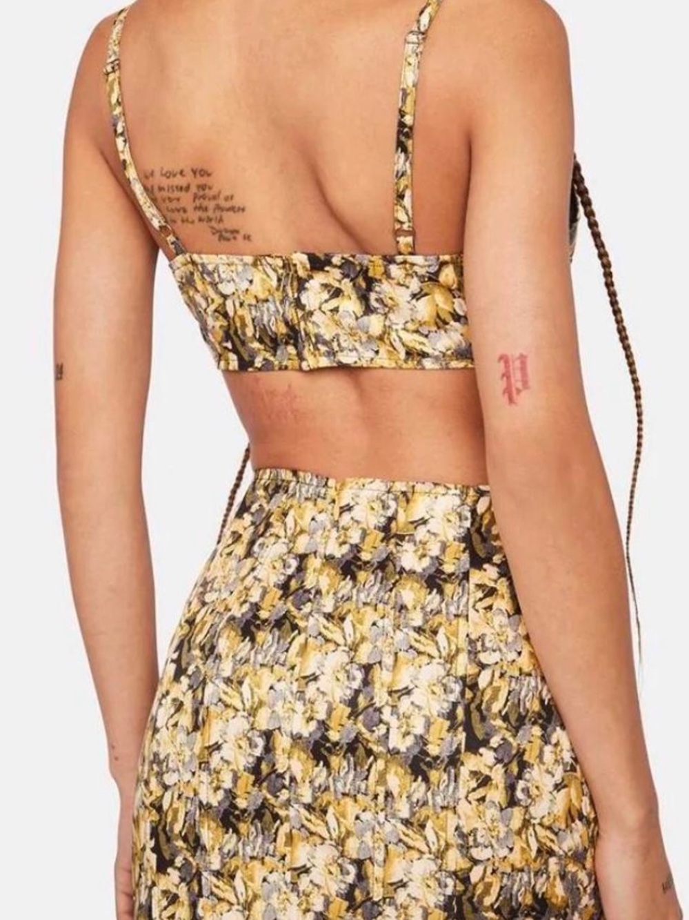 Lioness Revolve Venetian Corset Mini Skirt Floral Print Y2K Festival Party ๐S - Picture 13 of 14